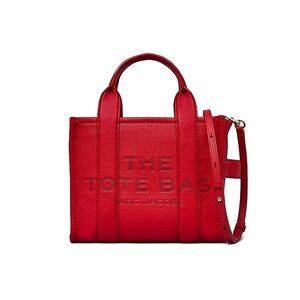 NEW Marc Jacobs True Red Logo Leather Crossbody Mini Small Top Handle Tote Bag